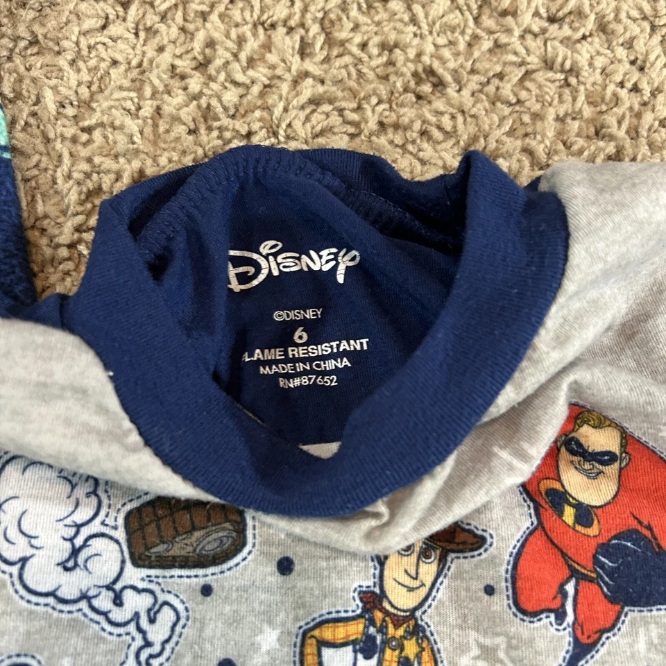 Niños Disney Pixar 2 Piezas Camisa Pantalones Pijama Conjunto Talla 6 Usado Toy Story BUENO Foto 3 de 4