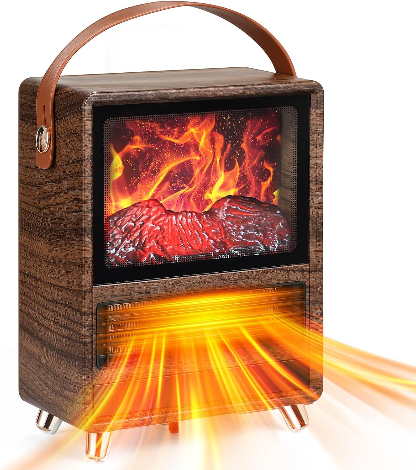 Electric Fireplace Heaters for Indoor Use, 2 Modes Portable Electric Heater 1500