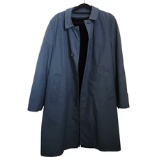 Vtg Inca Paca Timme Tuft 100% Alpaca Pile Trench Trenchcoat Jacket Mens XL Coat