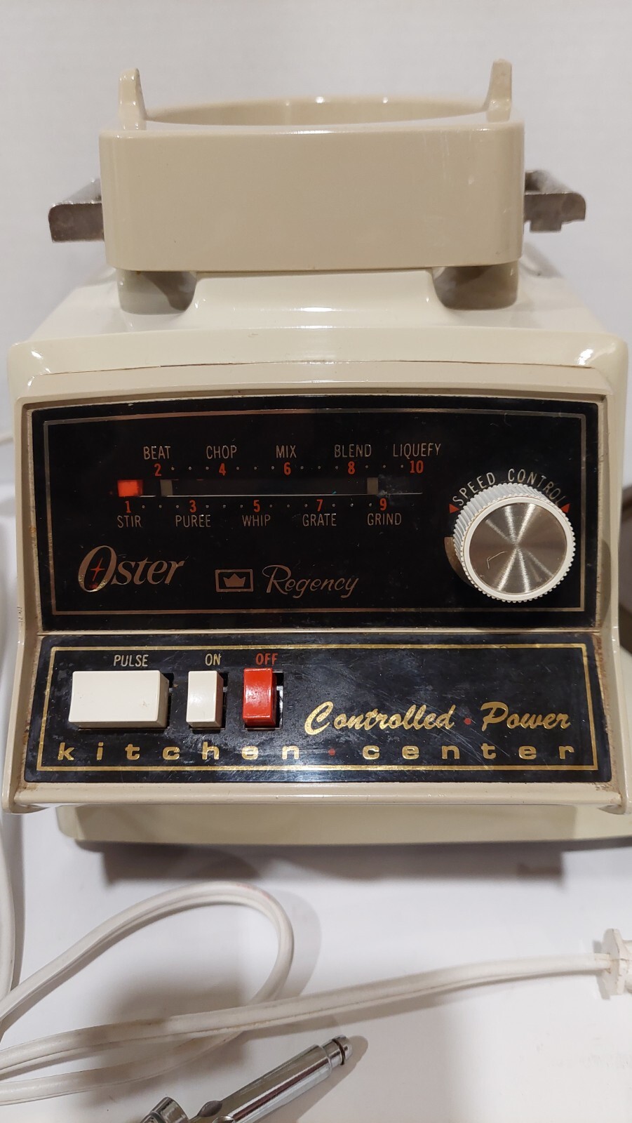 Vintage OSTER KITCHEN CENTER Mixer Set Regency Model some accessories