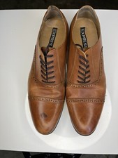 Express Mens Brown Leather Oxford Shoes Size 9.5