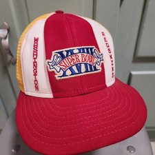 VTG 1984 NFL Washington Redskins Super Bowl XVIII Mesh Trucker Snapback Hat Cap