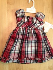 NWT-Brand Chaps-Girl`s-9 Months-2 Piece Dress  & Matching Pants-Multi Color