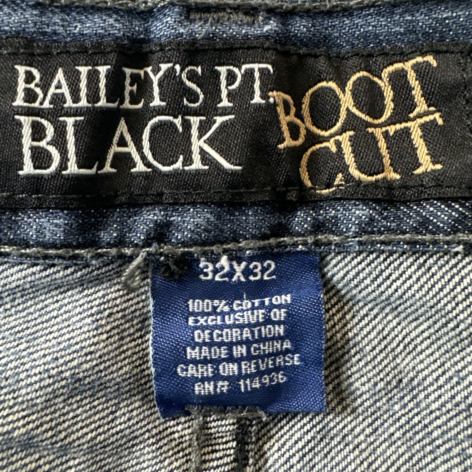 Baileys PT Black Bootcut Jeans Men’s Size 32x32 Light Wash eBay