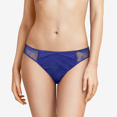 Chantal Thomass Slip Unterhose in blau Tüll Spitze Gr. 36 40 NP 60,00  