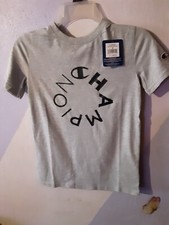 NEW Authentic Champion Boy's Active Short Sleeve T-Shirt Size M Gray