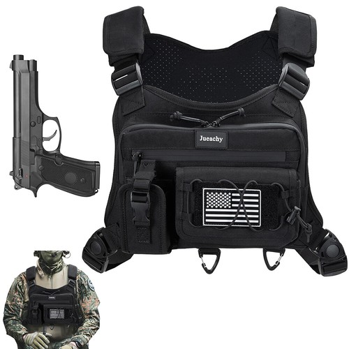 Tactical Combat Chest Rig Bag Front Pouch Outdoor Sport Protective Vest Pack Bag
