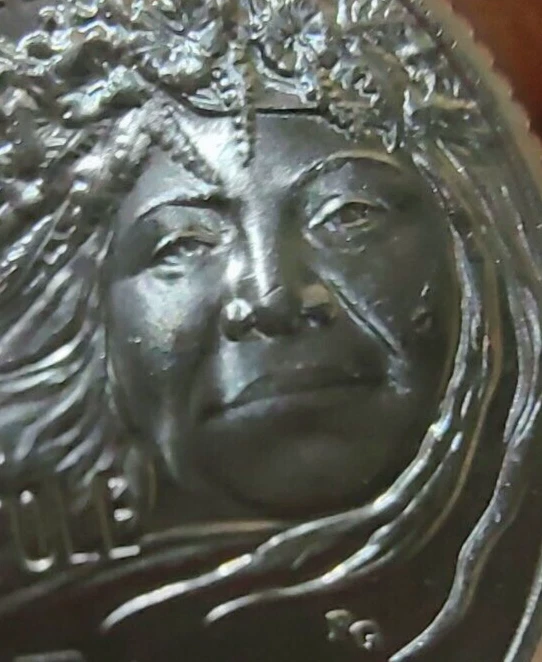 2023 P MINT EDITH KANA OLE QUARTER LARGE ERROR STRIKE ON NOSE. MULTIPLE ERRORS - Image 3 of 4