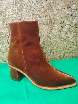 Reike Nen Women's Velvet O-Ring Boots, Brown, Size EU 37 (US 4.5)