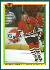 Troy Murray -  1990-91 Bowman #13 - Chicago Blackhawks Hockey Card