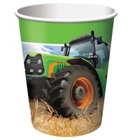 Becher Tractor Time, 266 Ml, 8Stk., Partydeko