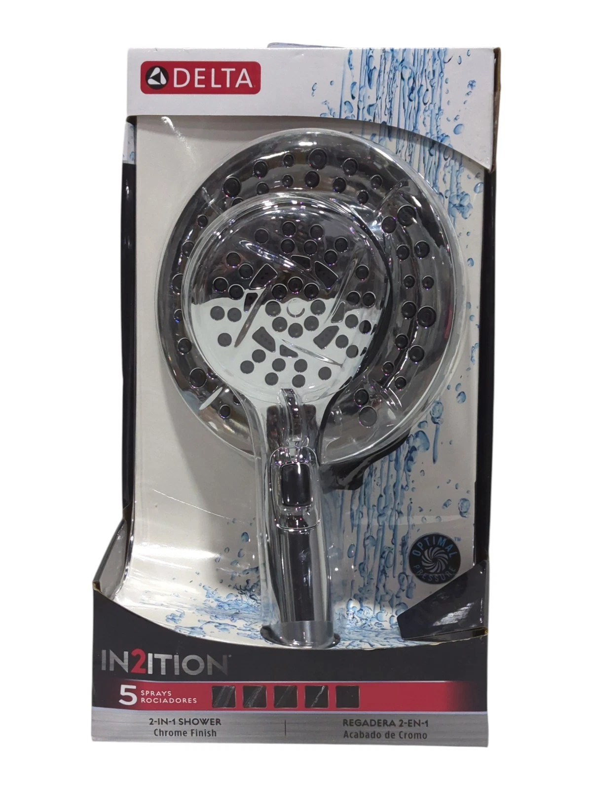 Delta In2ition Two-in-One 5-Spray Dual Shower Heads Chrome 75585