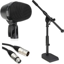 Shure PGA52 Cardioid Dynamic Kick Drum Microphone with Stand and Cable