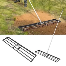 10x48in Lawn Leveling Rake Heavy Duty 83.9in Adjustable Handle for Yard & Garden