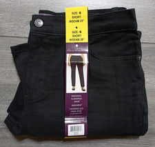 Gloria Vanderbilt Original Slimming Jean Amanda Womens Size 6 Short Black