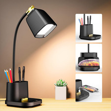 LED Desk Lamp with USB Charging Port Touch Control 3 Color Modes, Stepless Dimmi
