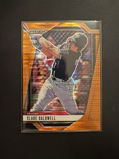 2025 Panini Prizm , Slade Caldwell #119 Orange Pulsar Prizm /399 (RC)