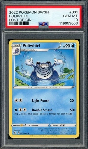 PSA 10 Poliwhirl (POP 2) Lost Origin 031/196 Pokemon Card B16