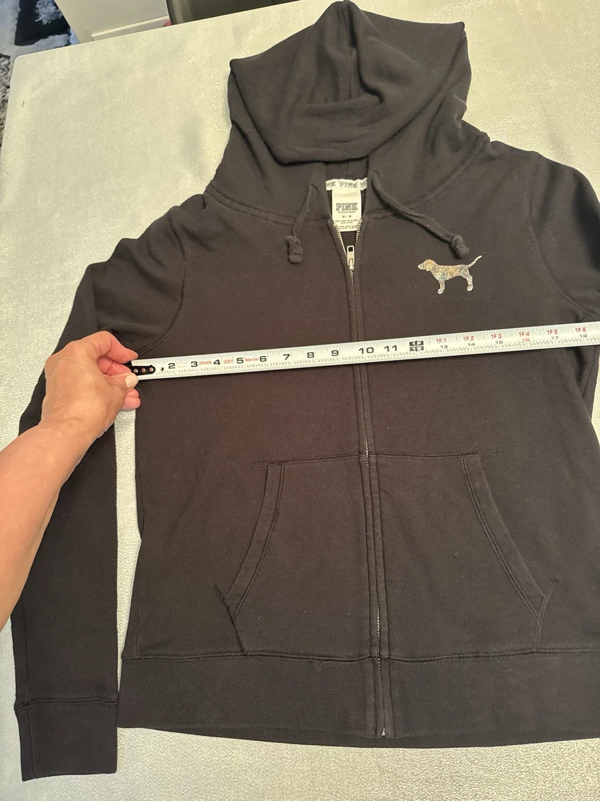 victoria-secret-vs full zip hooded rhinestone love jacket