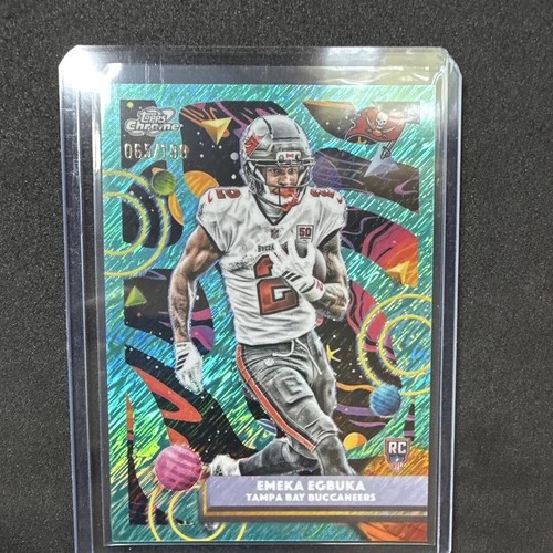 2025 Topps Cosmic Chrome Football Aqua Equinox Refractor Emeka Egbuka #192