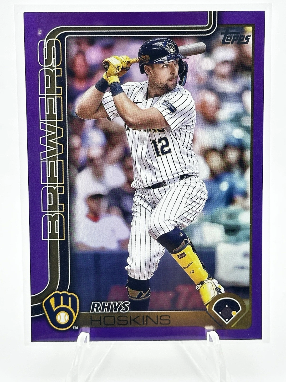 Rhys Hoskins 2025 Topps Series 1 Purple Foil /250