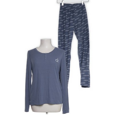Calvin Klein Sleepwear, Pyjama, Größe: S, Polyester, Blau/Weiß, Paisley #GwF