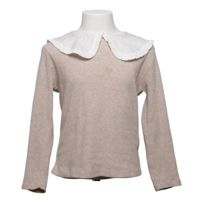 Zara, Strickpullover, Größe: 122, Beige/Weiß, Baumwolle/Elasthan, Streifen #EBi