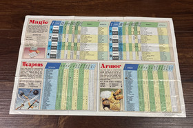Final Fantasy Dungeon Map Poster Insert Nintendo NES Manual Only