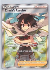 ZINNIA'S RESOLVE 203/203 EVOLVING SKIES UR NM 2021 POKEMON HOLO