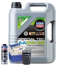 Motoröl 0W20 LIQUI MOLY Special Tec Aa 5L+MAHLE Ölfilter +Spülung