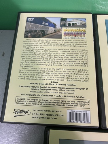 (5) PENTREX Train Railroad Railway Locomotive DVD's Fullerton/Gibbon Junction - Picture 6 of 18