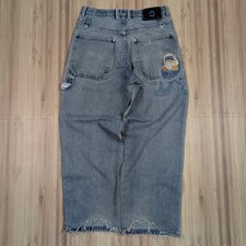 Vintage RARE SOUTHPOLE Y2K B-Boy Baggy Jeans With Embroidery Grail Hip Hop 31x28