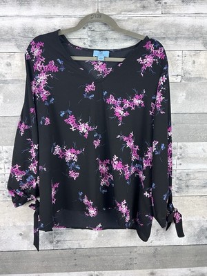 Cece Women s XL Floral Long Sleeve Blouse 