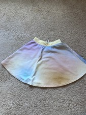 NWOT Tea Collection Girls Ombre Pastel Rainbow Drawstring Waist Skirt Size 10