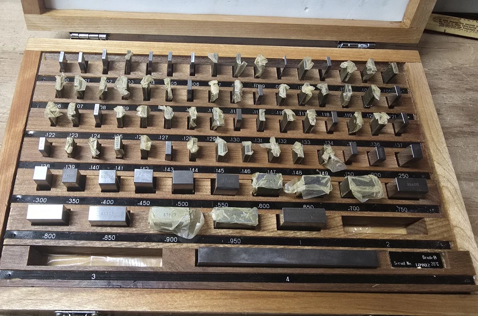 JIT Gage Block Set 81 (79) Pieces, .050 To 4" JAPAN Grade B w/wood case - Image 2 of 4