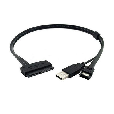 M13 SATA 22Pin auf eSATA + USB Stromkabel Adapter für 2.5'' Festplatte   50 c...