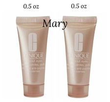 2 Lots Clinique all about eyes reduces circles, puffs - Each 0.5 oz Full Size