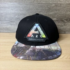 ARK Survival Evolved Hat Cap Snap Back Black Gaming Gamer Multicolor Brim Mens