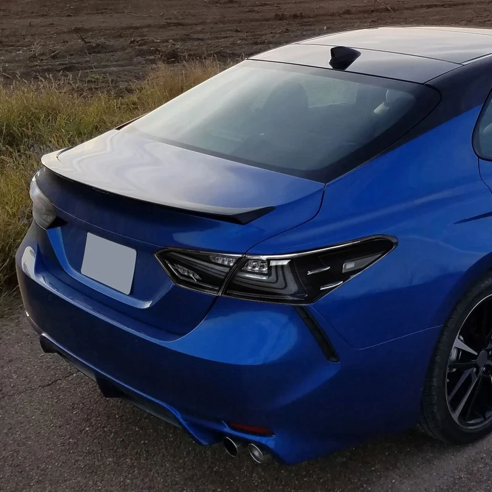 Black Tail Lights Fits 2018-2022 Toyota Camry Sequential LED Signal Brake Lamps Foto 2 de 4