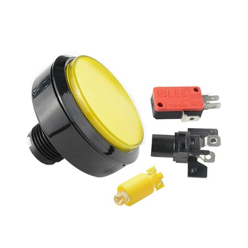 5 Colors Arcade 60MM Round Push Button Illumilated LED Light With Microswitch a - Picture 6 of 21