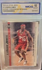 2003-04 Upper Deck LeBron James Rookie #2 Phenomenal Beginning – WCG 10 GEM MT