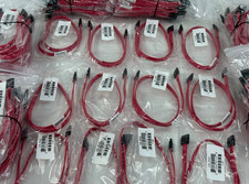 Lot of 20 Supermicro SATA3 57.5cm 2ft Cable CBL-0044L Flat Straight-Straight
