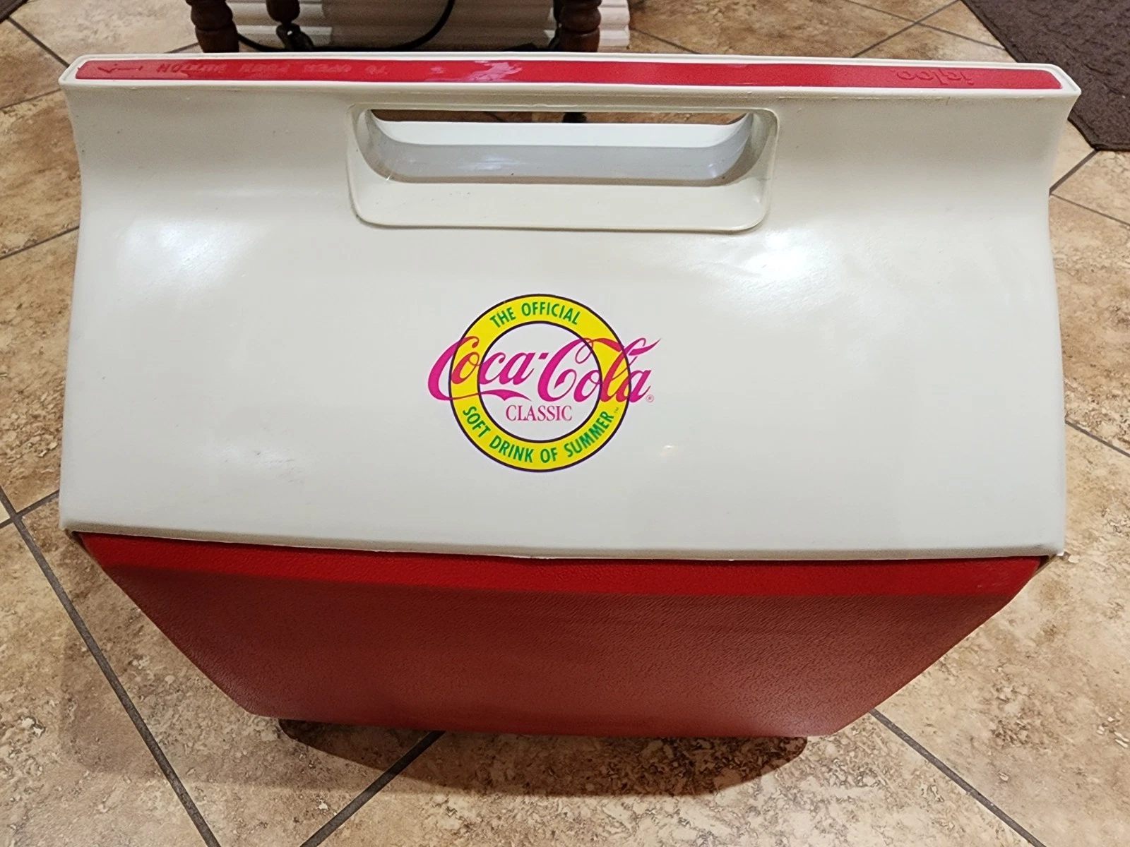 Vintage 1986 Coca Cola Igloo Cooler 13x9 with Original Warranty Papers