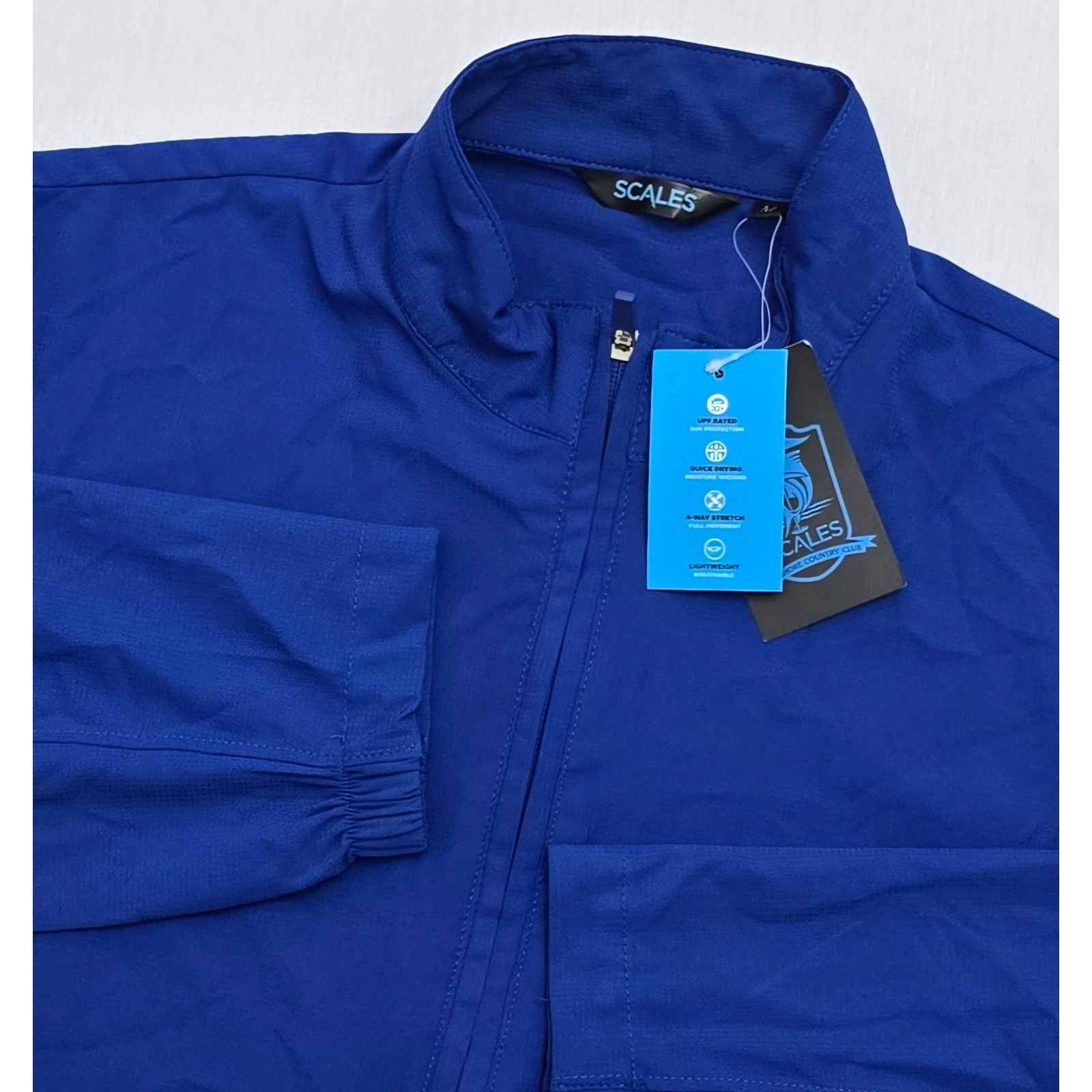 Scales Gear Mens Full Zip Jacket Royal Blue Medium NWT 00329-101-007-07