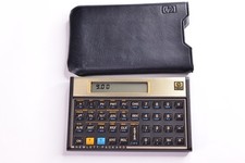 Vtg Hewlett  Packard HP 12C Financial Calculator Gold Case RPN Business Tested