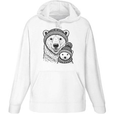 'Polar Bear Family' Adult Hoodie / Hooded Sweater (HO051689)