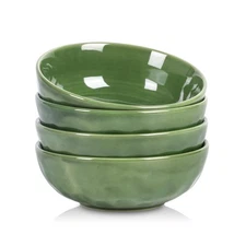 Ceramic Salad Bowls Set for Kitchen, Serving - 32 Ounce Soup Bowls, Pasta Bow...