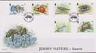 GB JERSEY 2002 Nature Insects/Bugs/Series 1 SG 1046-1051 FDC FAUNA BEE LADYBIRD