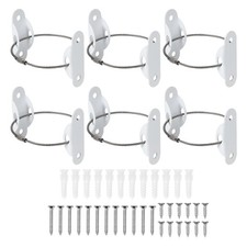 8" Furniture Anchors, 6Sets Stainless Steel Wall Anchors for Furniture, White