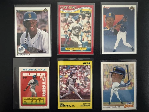 KEN GRIFFEY JR Vintage Lot 1989-1990 6 cards Mariners MLB HOF Free Ship 1184
